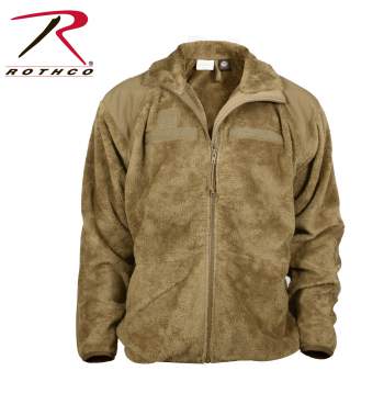Rothco Generation III Level 3 ECWCS Fleece Jacket Gen III Level 3 ECWCS Jacket Liner is a versatile piece of military outerwear that can be worn as a jacket or liner. The fleece/jacket liner features a 100% polar fleece body that keeps you extra warm with a full front zipper that zips all the way up through the collar. The neck, shoulder & elbow patches are 100% nylon. The jacket/liner also features gridded side/armpit panels for breathability, hook & loop for rank and name badges, 2 outer side pockets, 2 inside mesh pockets. The ECWCS fleece jacket is available in sizes s to 3xl and in coyote, black and foliage green colors. 